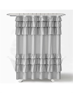 Штора для ванной Frill Double Grey 180x180 Carnation home fashions