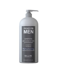 Premier for Men Шампунь мужской для волос и тела освежающий 1000 мл OLLIN Ollin professional