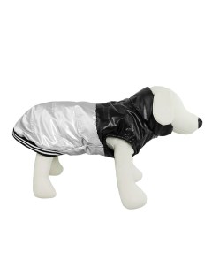 Куртка жилет для собак Металлик серебряная S длина спинки 30см Не один дома