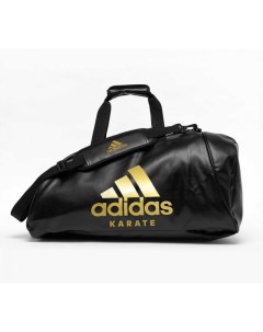 Сумка рюкзак Training 2 in 1 PU Bag Karate M черно золотая Adidas