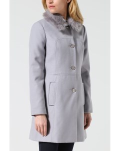 Приталенное пальто с меховым воротником Oasis