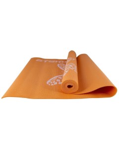 Коврик для йоги и фитнеса AYM01PIC ПВХ 173х61х04 см оранжевый с рисунком Atemi