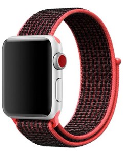 Ремешок нейлоновый для Apple Watch 38 40mm Черный Красный AVA009BR Eva