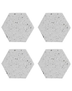 Набор из 4 подставок из камня elements hexagonal 10 см Typhoon