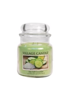 Ароматическая свеча Sea Salt Cucumber средняя Village candle