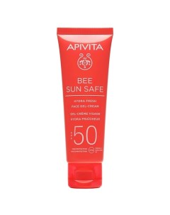 БИ САН СЭЙФ Солнцезащитный свежий увлажняющий гель крем для лица SPF50 50 Apivita