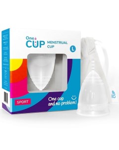 Менструальная чаша SPORT прозрачная размер L Onecup