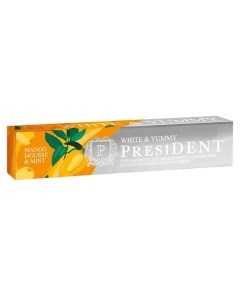 Зубная паста White Yummy Манго мусс с мятой President