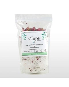Морская натуральная соль для ванны с цветами розы очищает кожу для омоложения 800 Verdecosmetic