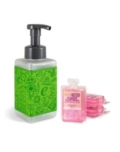 Жидкое детское ЭКО мыло в капсулах аромат малины дозатор в комплекте 50 Ecocaps