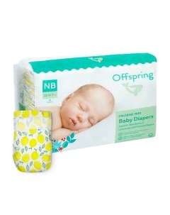 Подгузники NB 2 4 кг Лимоны 56 Offspring