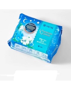 Ночные гигиенические прокладки Premium Cotton 7 Sayuri