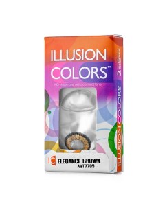 Цветные контактные линзы colors ELEGANCE brown Illusion