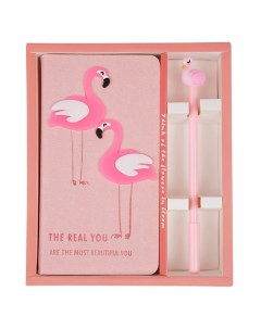 Набор блокнот и ручка Фламинго Playtoday