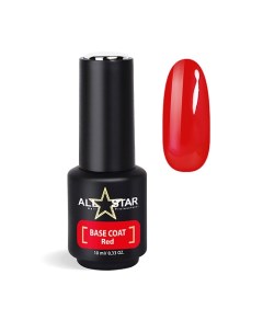 Пластичная цветная база для ногтей BASE COAT Red All star professional