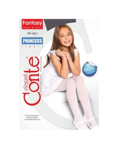 Колготки детские фантазия PRINCESS 40 den р 104 110 grafit Conte elegant