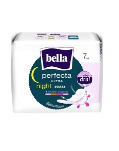 Прокладки ультратонкие Perfecta Ultra Night silky drai 7 Bella