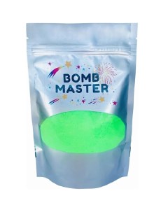 Мерцающая соль для ванны с хайлайтером зеленая 1 Bomb master