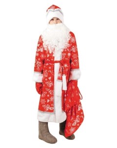 Карнавальный костюм Дед мороз морозко размер 146 76 Пуговка