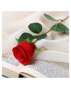 Цветок искусственный Бутончик розы 5х50 см красный Nnb