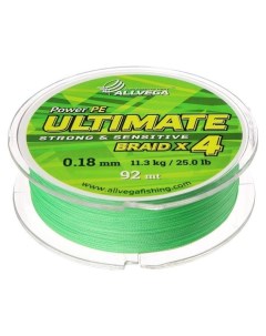 Леска плетёная Ultimate светло зелёная 0 18 92 м Allvega