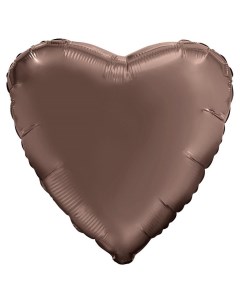 Шар фольгированный 30 сердце мистик какао инд упаковка Agura