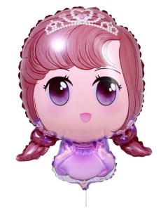Шар фольгированный 25 милая куколка фиолетовое платье Nnb