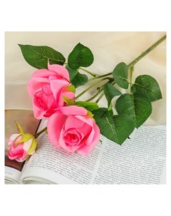 Цветы искусственные Роза глория 8 48 см малиновая Nnb
