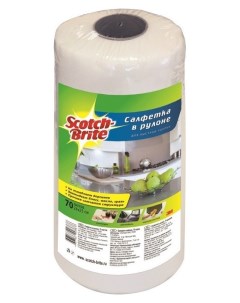 Салфетки хозяйственные в рулоне 40 г м 24х25 см 70 шт рул Scotch-brite