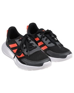 Черные кроссовки с оранжевыми полосками детские Adidas