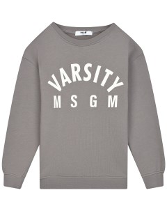 Серый свитшот с принтом VARSITY детский Msgm