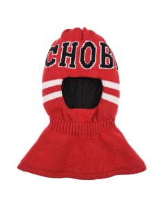 Красная шапка шлем с белыми полосами детская Chobi