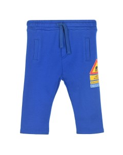 Синие спортивные брюки с патчами детские Dolce&gabbana