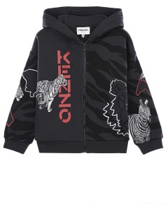 Темно серая спортивная куртка детское Kenzo