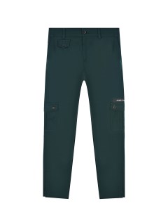 Зеленые брюки из габардина детские Dolce&gabbana