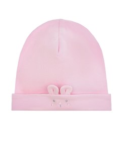 Розовая шапка с декоративными ушками детская Kissy kissy