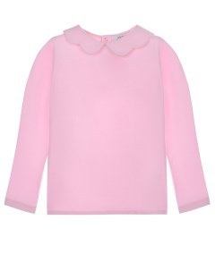 Розовая блуза с фигурным воротником детская Aletta