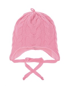 Розовая шапка с завязками детская Chobi
