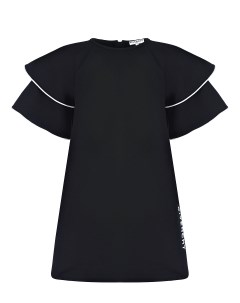 Черное платье с рукавами воланами детское Givenchy