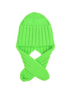 Зеленая вязаная шапка детская Chobi