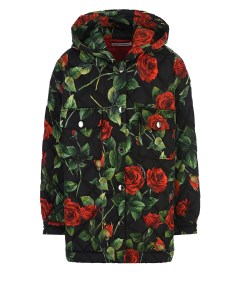 Куртка с принтом розы детская Dolce&gabbana