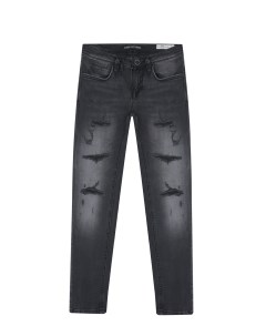 Черные выбеленные джинсы с разрезами детские Antony morato