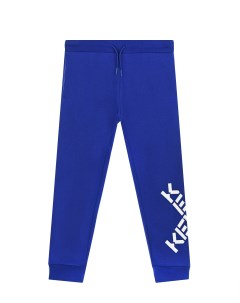 Синие спортивные брюки с лого детские Kenzo