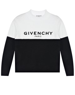 Черно белый джемпер с логотипом детское Givenchy