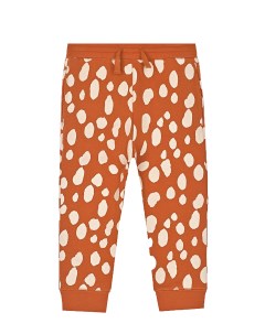 Оранжевые спортивные брюки с принтом олень детские Stella mccartney