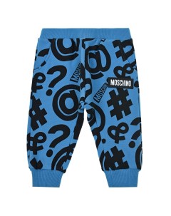Синие спортивные брюки детские Moschino