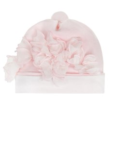 Розовая шапка с аппликацией детская Aletta