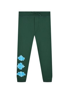 Зеленые спортивные брюки детские Dsquared2