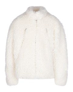 Белая куртка из эко меха детская Mm6 maison margiela
