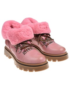 Розовые ботинки с подкладкой из овчины детские Gallucci